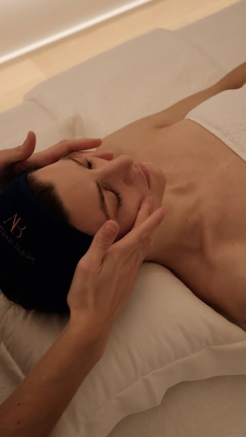 Instagram post by @benedicteburguet for Augustinus Bader. Caption reads: Introducing the Augustinus Bader Spa at the iconic....