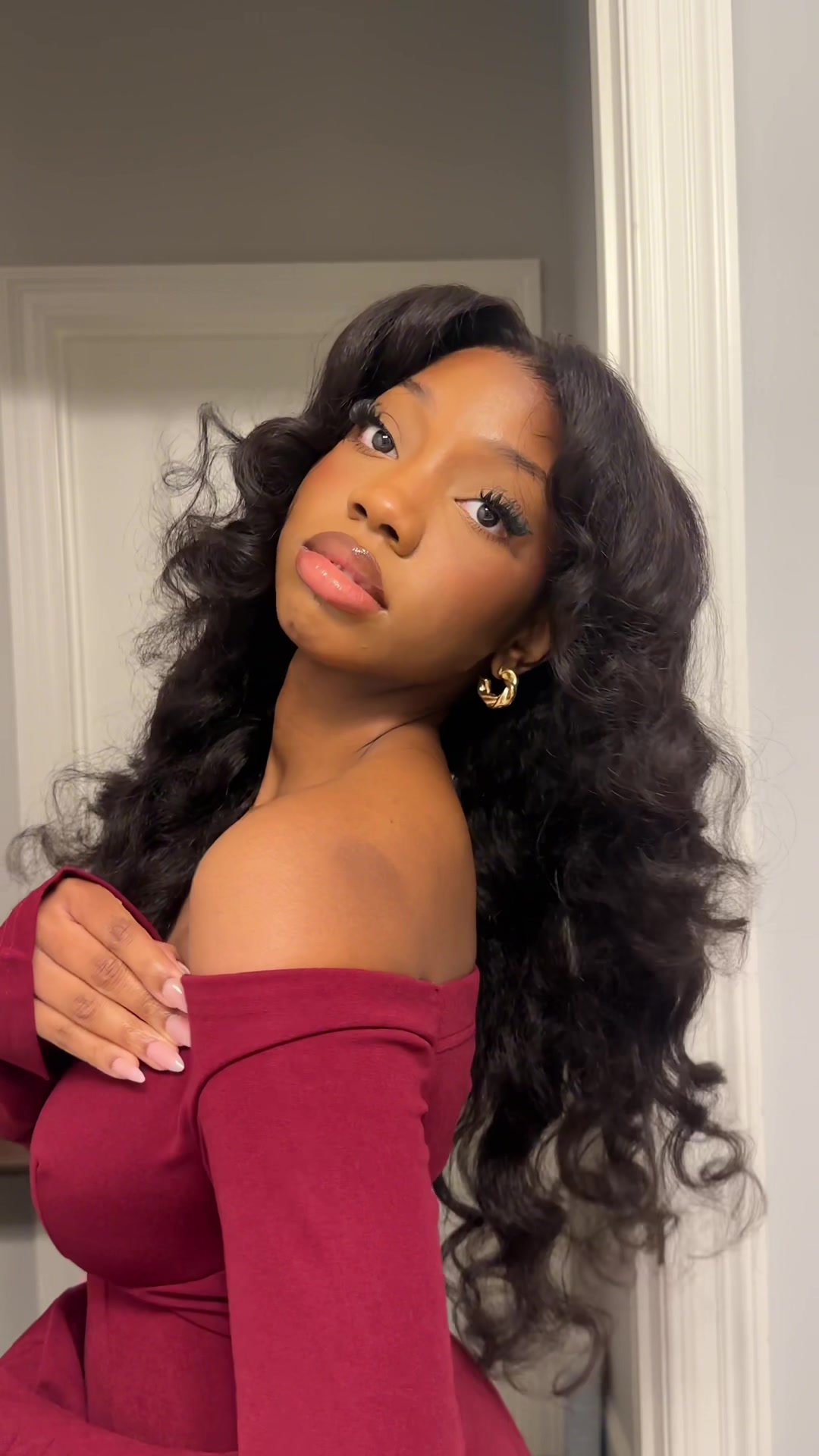 TikTok post by @claireymcberry for iseehair. Caption reads: This is literally a game changer!! @ISEE HAIR....