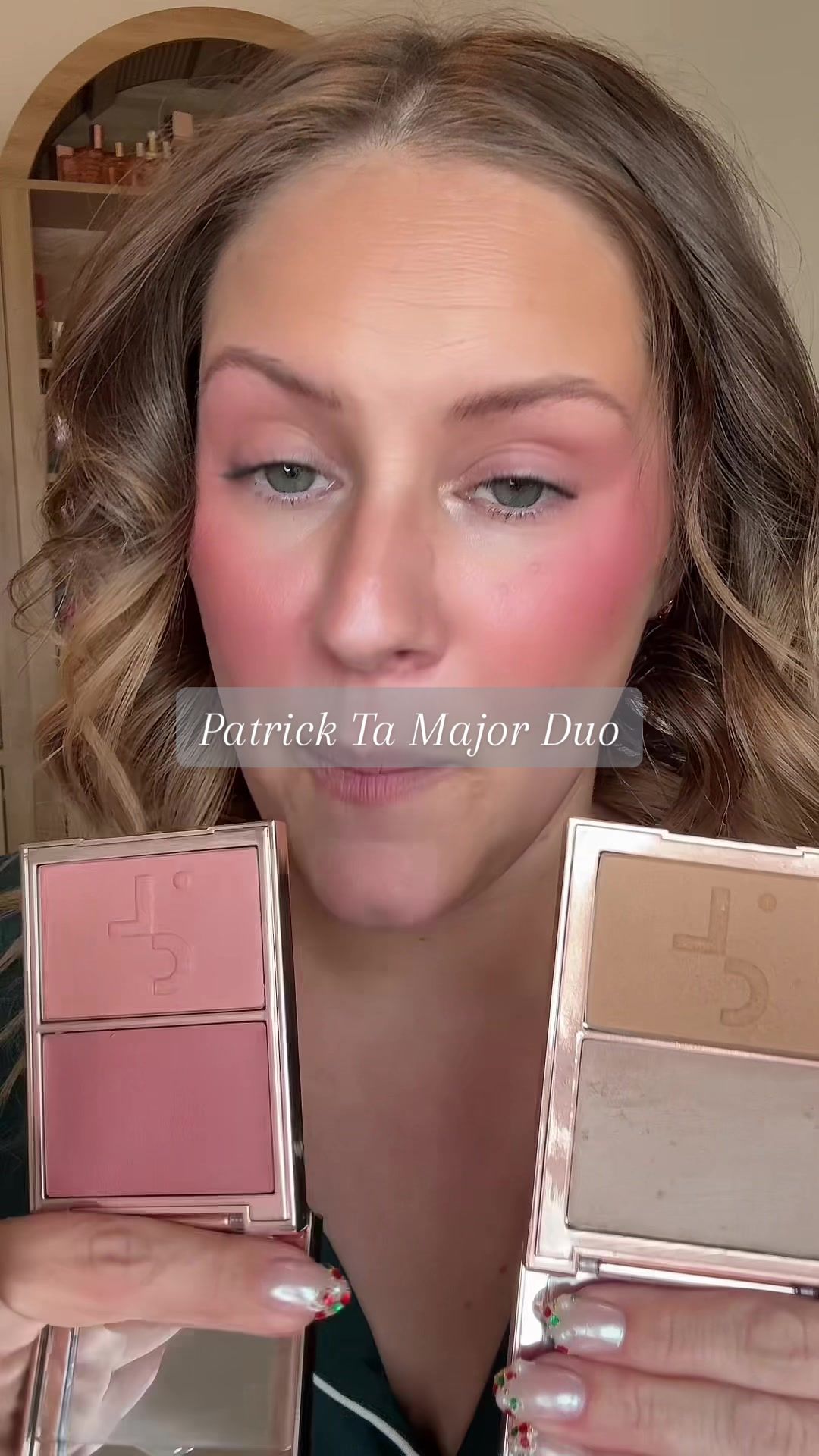 TikTok post by @itsabbyak for Patrick Ta. Caption reads: [...] math this into a 4-for-1? @Patrick Ta Beauty....