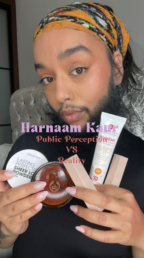 Instagram post by @harnaamkaur for Collection Cosmetics. Caption reads: [...] as I can ☀️ Makeup: @fentybeauty....