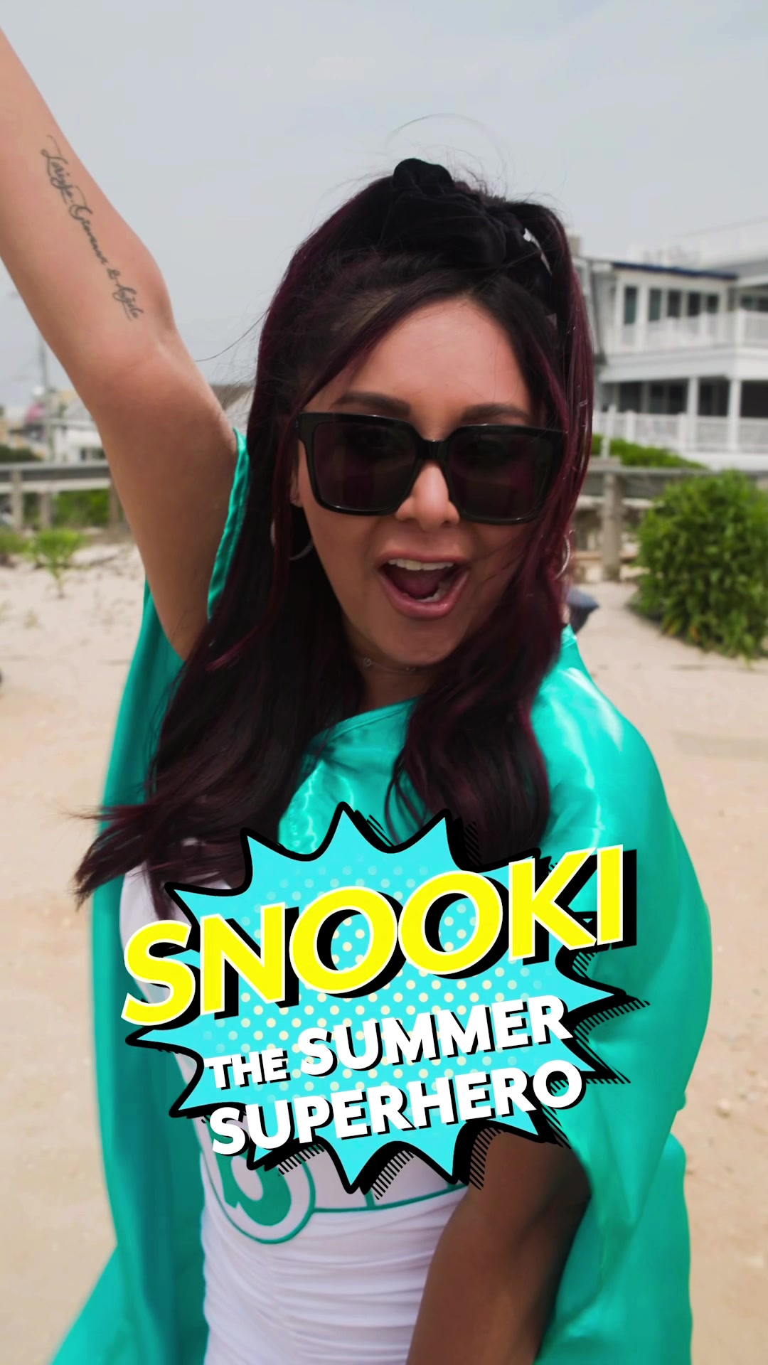 TikTok post by @snooki for Bliss World. Caption reads: [...] Superhero, teaming up with my crew @Bliss....