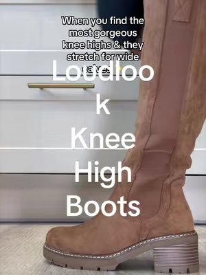 TikTok post by @natalierowswell for Loud Look. Caption reads: [...] knee highs that DONT fall down 🤎 @LoudLook....