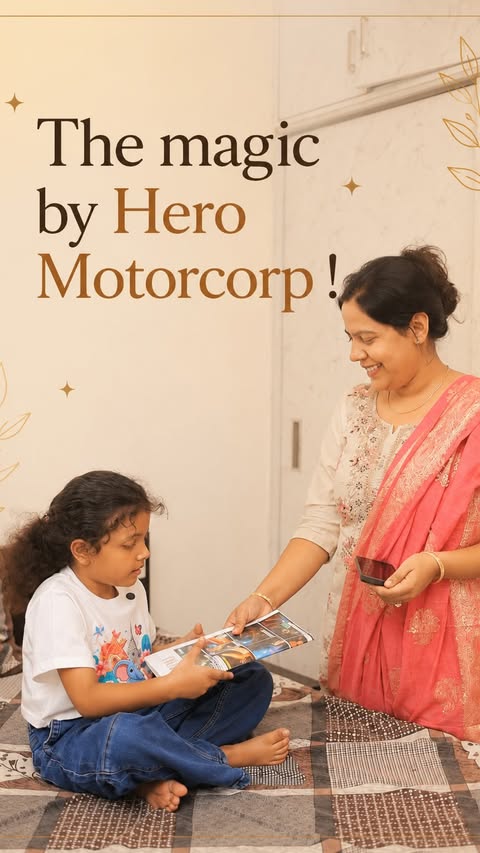 Instagram post by @ayushig_123 for Hero MotoCorp. Caption reads: A little spark of imagination, a little family....