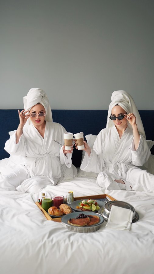 Instagram post by @stylesprinter for Otra Eyewear. Caption reads: Priorities set: robes, lattes, and @otraeyewear....
