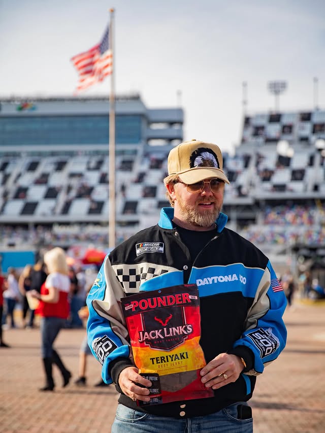 Instagram post by @ernest for Jack Link's. Caption reads: Favorite snack on the road is @jacklinksjerky....