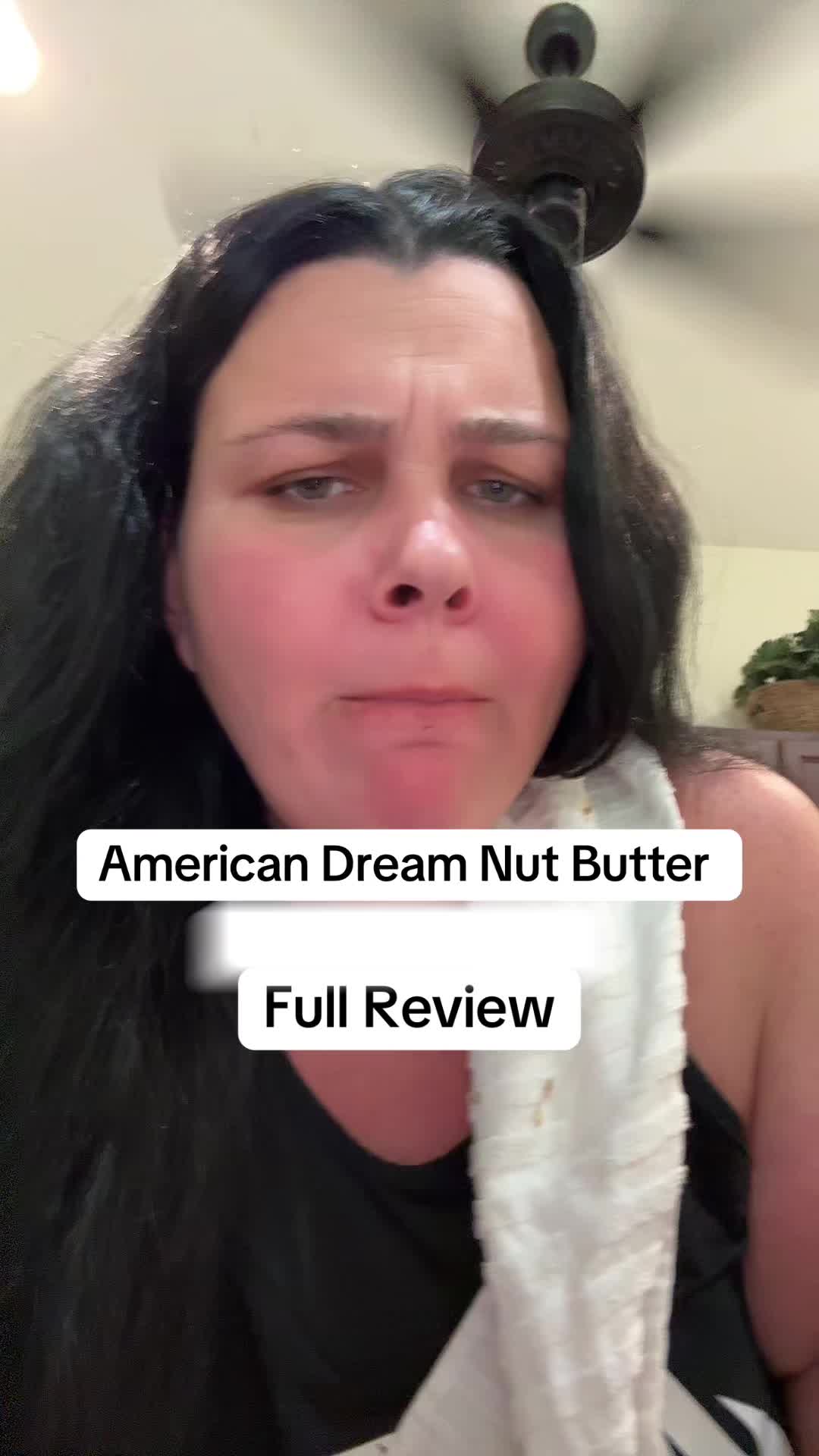 TikTok post by @melissareese711 for American Dream Nut Butter. Caption reads: [...] GLUTEN FREE nut butters from American dream....