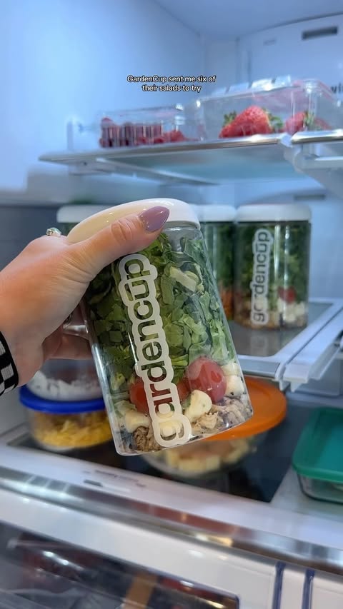 Instagram post by @cait.woot for Gardencup. Caption reads: [...] best salads I’ve ever had! Thank you,....