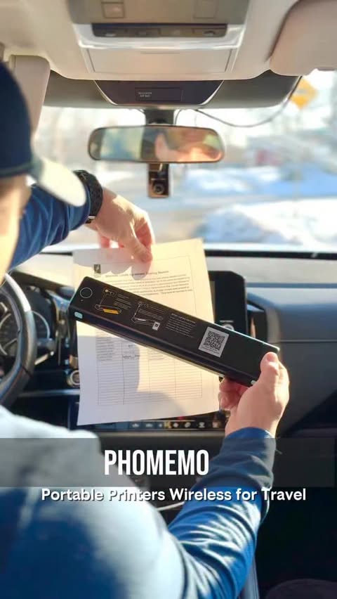 Instagram post by @erencmlbl for Phomemo. Caption reads: Print anywhere, anytime ✨🖨️
Meet the Phomemo....