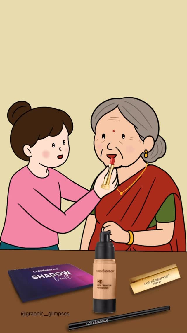 Instagram post by @graphic__glimpses for Coloressence. Caption reads: [...] her who always celebrated you with....