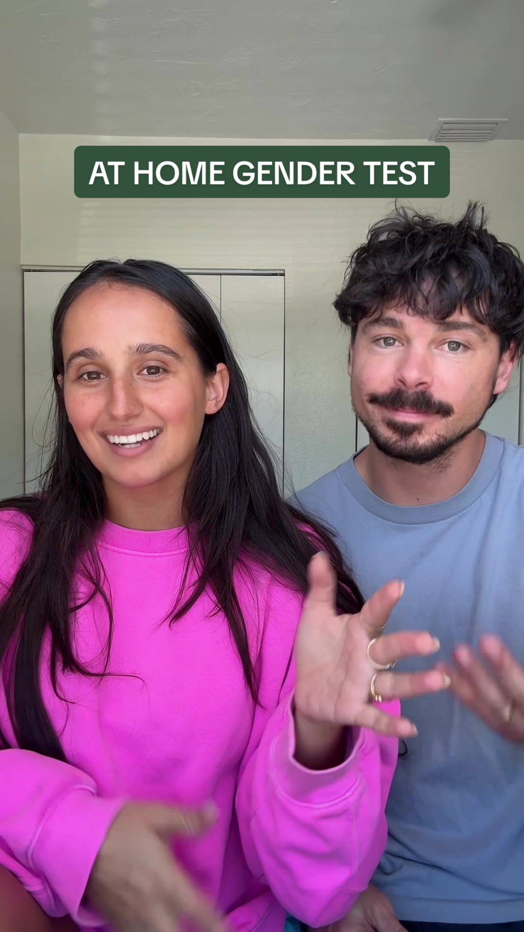 TikTok post by @rachel_muse for SneakPeek Test. Caption reads: Put in your final guesses 💙💗💙💗 what a gift it....