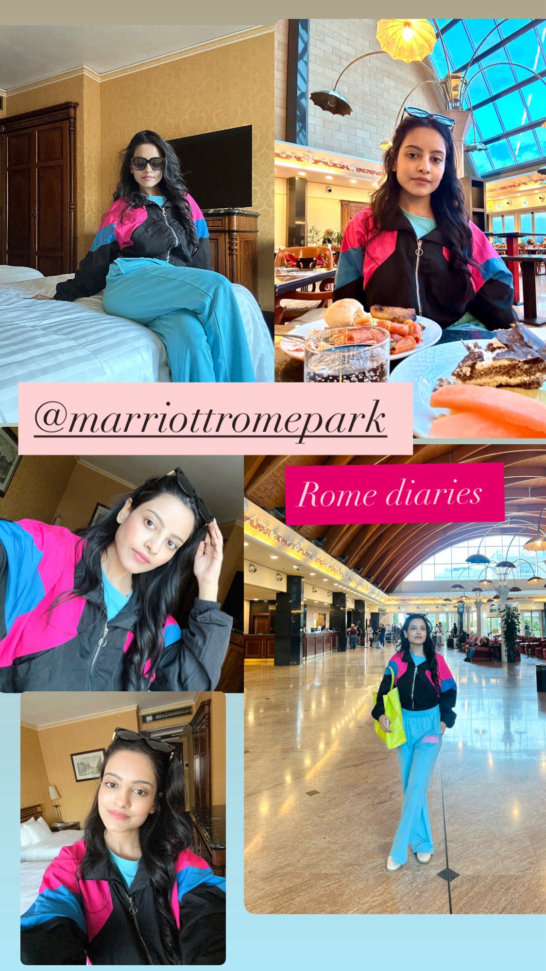 Instagram post by @laavy_sharma for Armani Exchange. Caption reads: “Morning in Rome , wrapped in elegance at ....