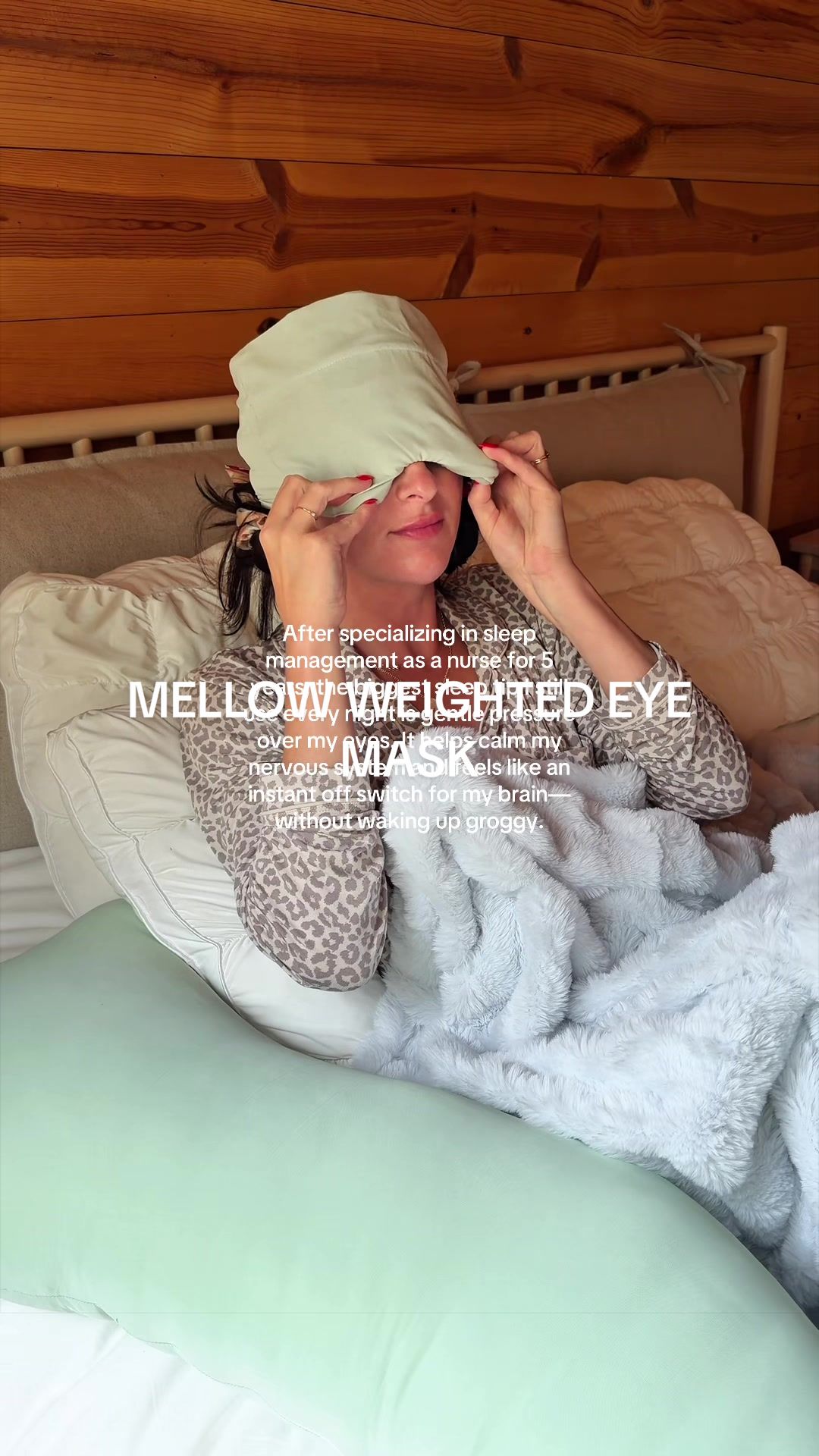 TikTok post by @kennyshopsalot for Mellow Sleep. Caption reads: [...] freezer for 30 min before bed ❄️☁️ @Mellow....