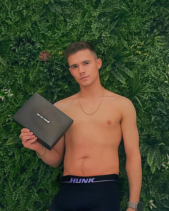 Instagram post by @robert_anthonyyy for Next Gay Thing. Caption reads: [...] that link is my bio for 10% off 🤑🤑....