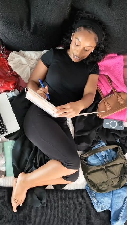Instagram post by @giavannaajee for Nordstrom Rack. Caption reads: [...] crisis is officially handled🤭....