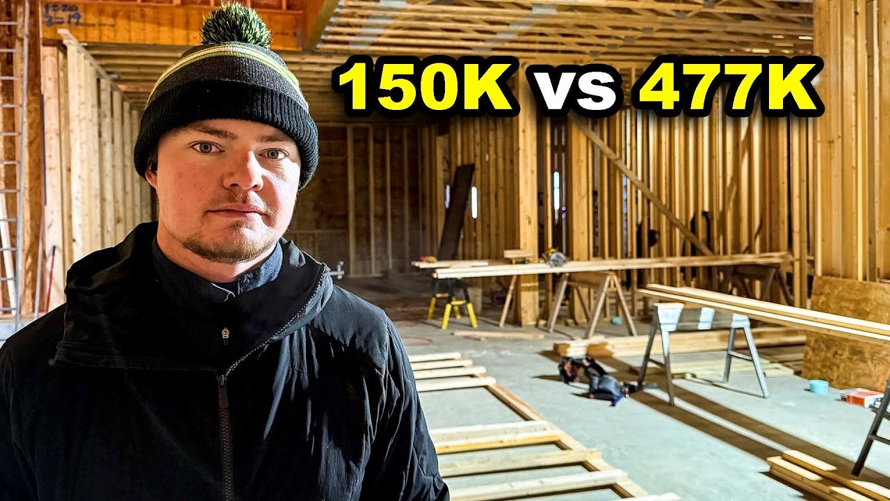 YouTube post by @ColeTheCornstar for Chomps. Caption reads: My $7,000 Mansion Finally Has a Roof...and a....