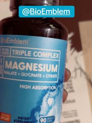 TikTok post by @kimmyco1323 for BioEmblem. Caption reads: [...] malate citrate 🩵🤍 thank you @BioEmblem....