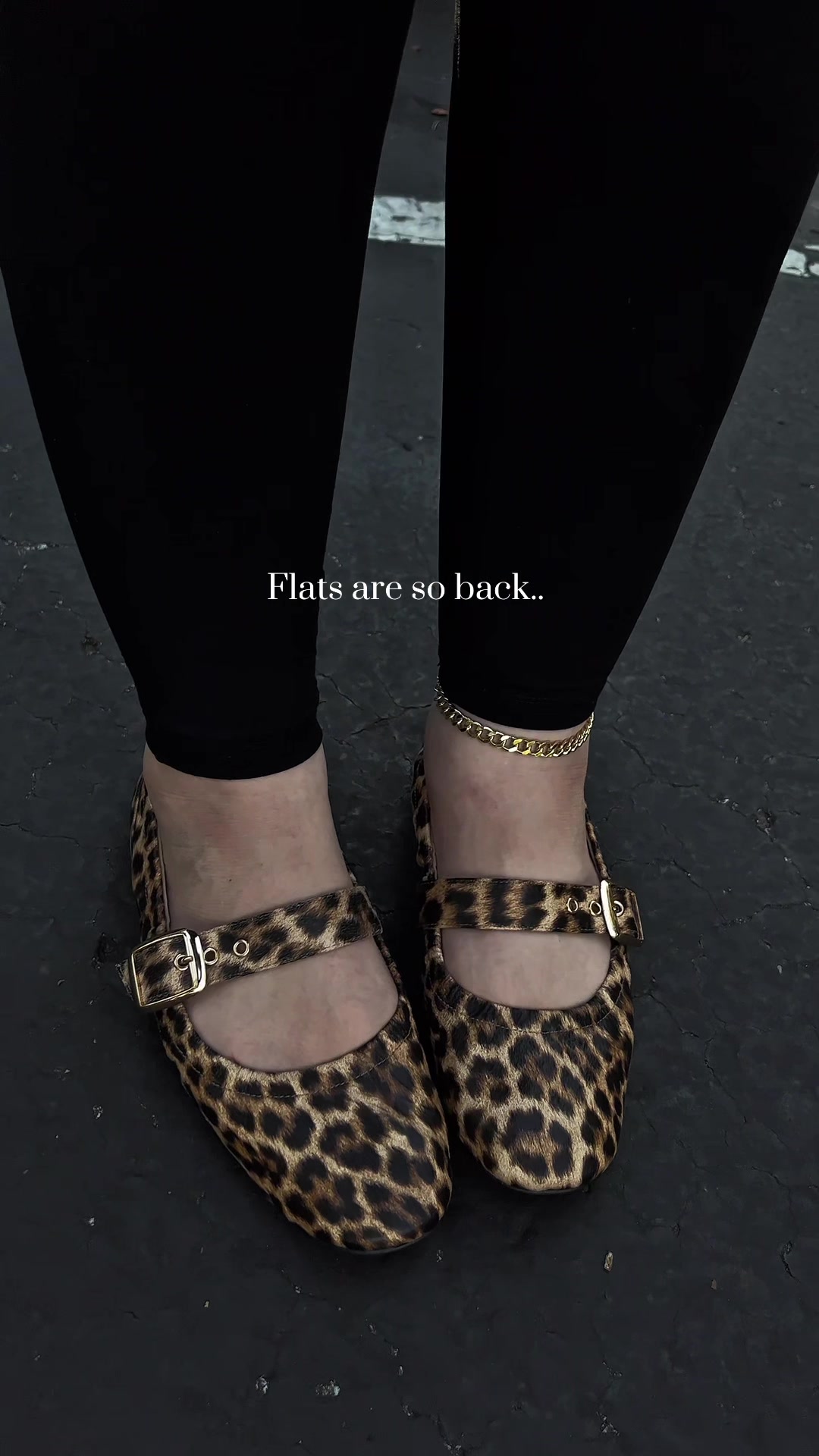 TikTok post by @lindseyingleee for Fitory. Caption reads: #fitory #flatshoes #shoesforwomen #leopardprint....
