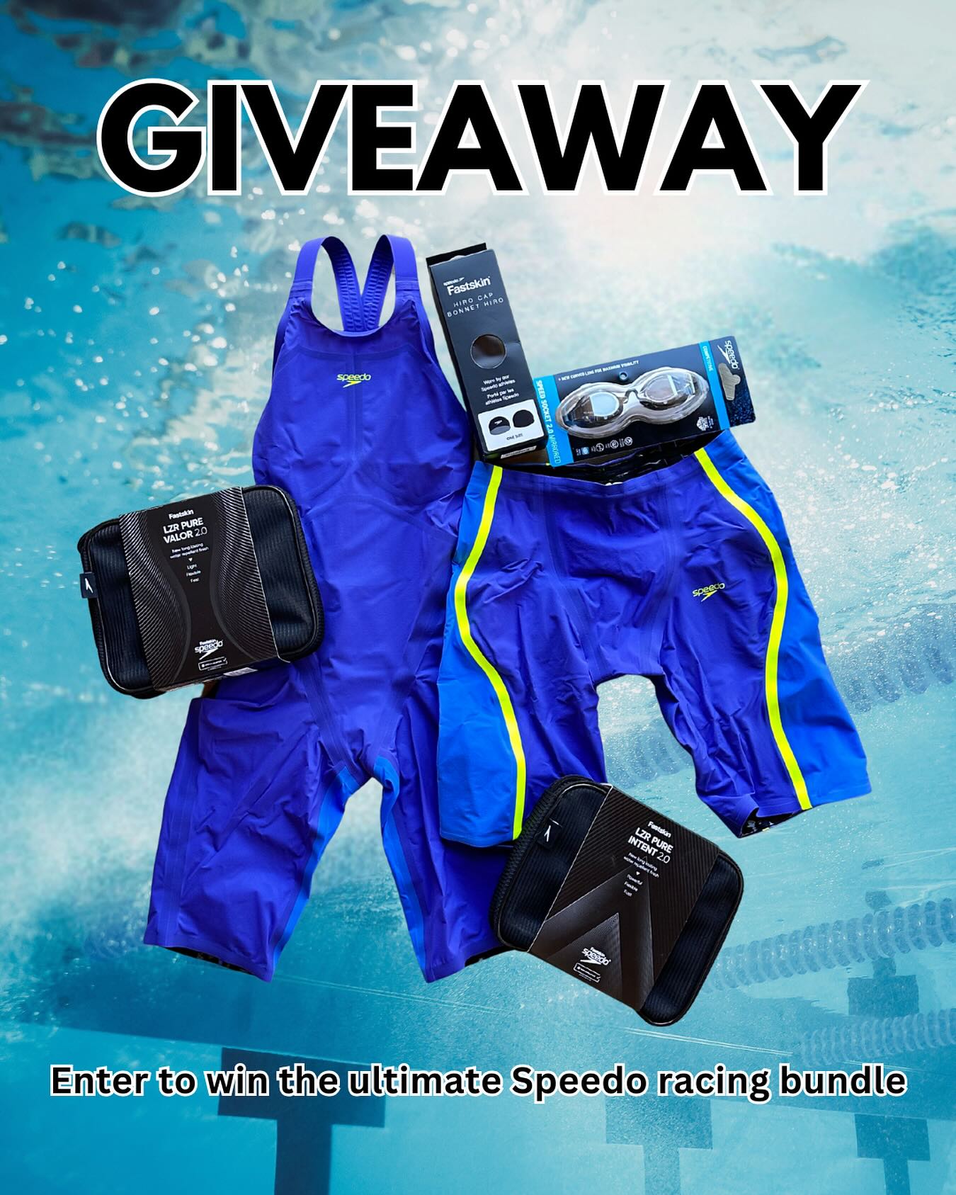 Instagram post by @swimoutlet for Speedo USA. Caption reads: ***CONTEST CLOSED*** We’re half way through World....
