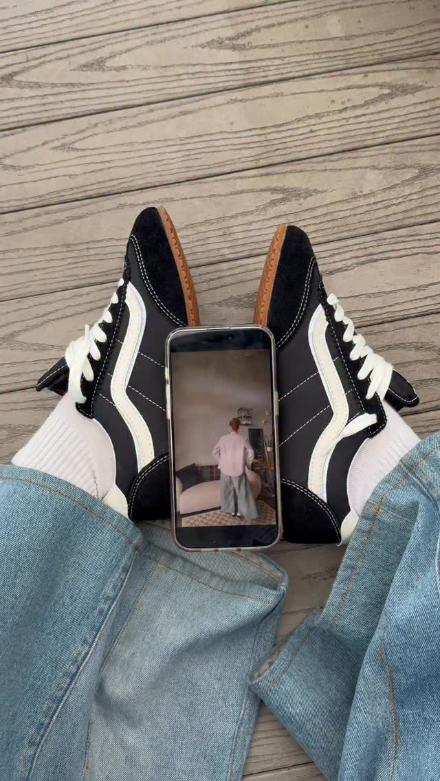 Instagram post by @claralilywest for Journeys. Caption reads: @vans no matter the outfit... available....