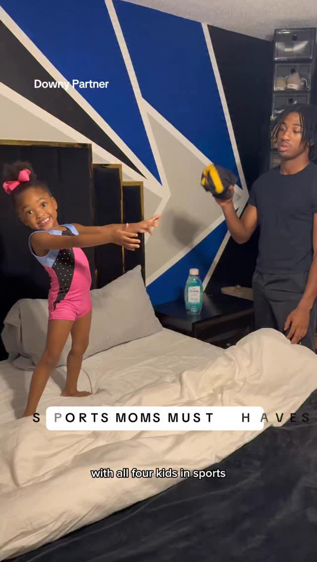 Instagram post by @salina_sunshine for downy. Caption reads: I’m a sports mom with 4 kids… #DownyPartner And....