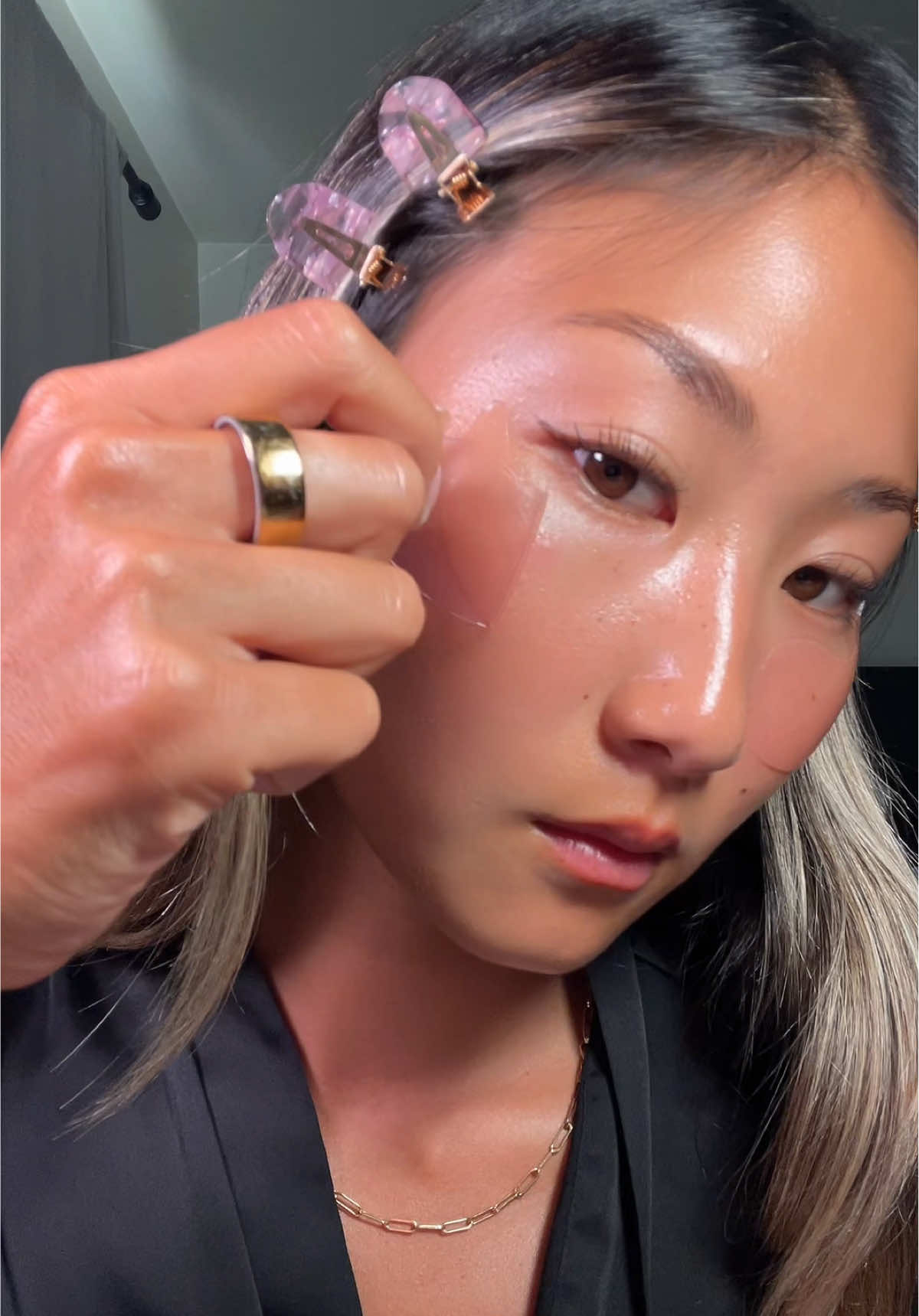 TikTok post by @vivianyunn for COSRX. Caption reads: [...] & activates tired eyes in 10 min ☕💥 @COSRX....