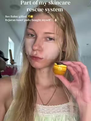 TikTok post by @hannahleigh1955 for My Bee Balm. Caption reads: Thank you to @Bee Balm for the propolis lip balm!....