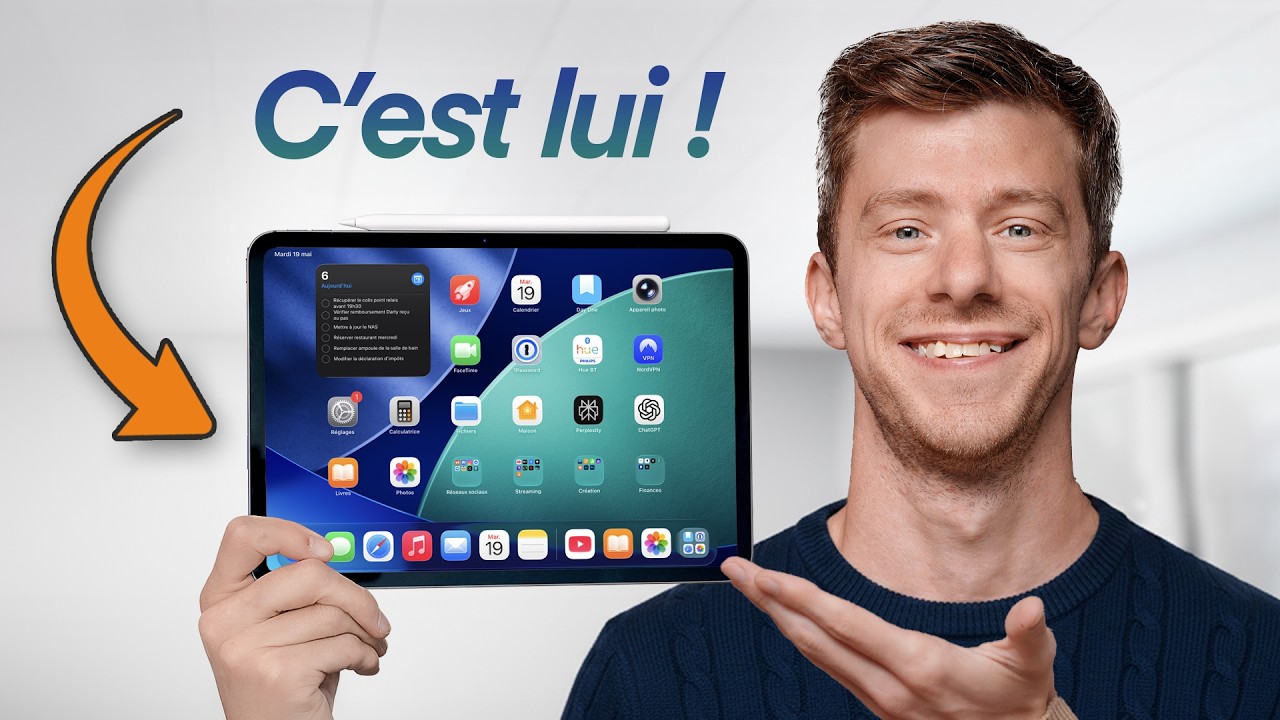 YouTube post by @STEVENLATHOUD for Paperlike. Caption reads: [...] guide for the best iPad in 2026! 📝....