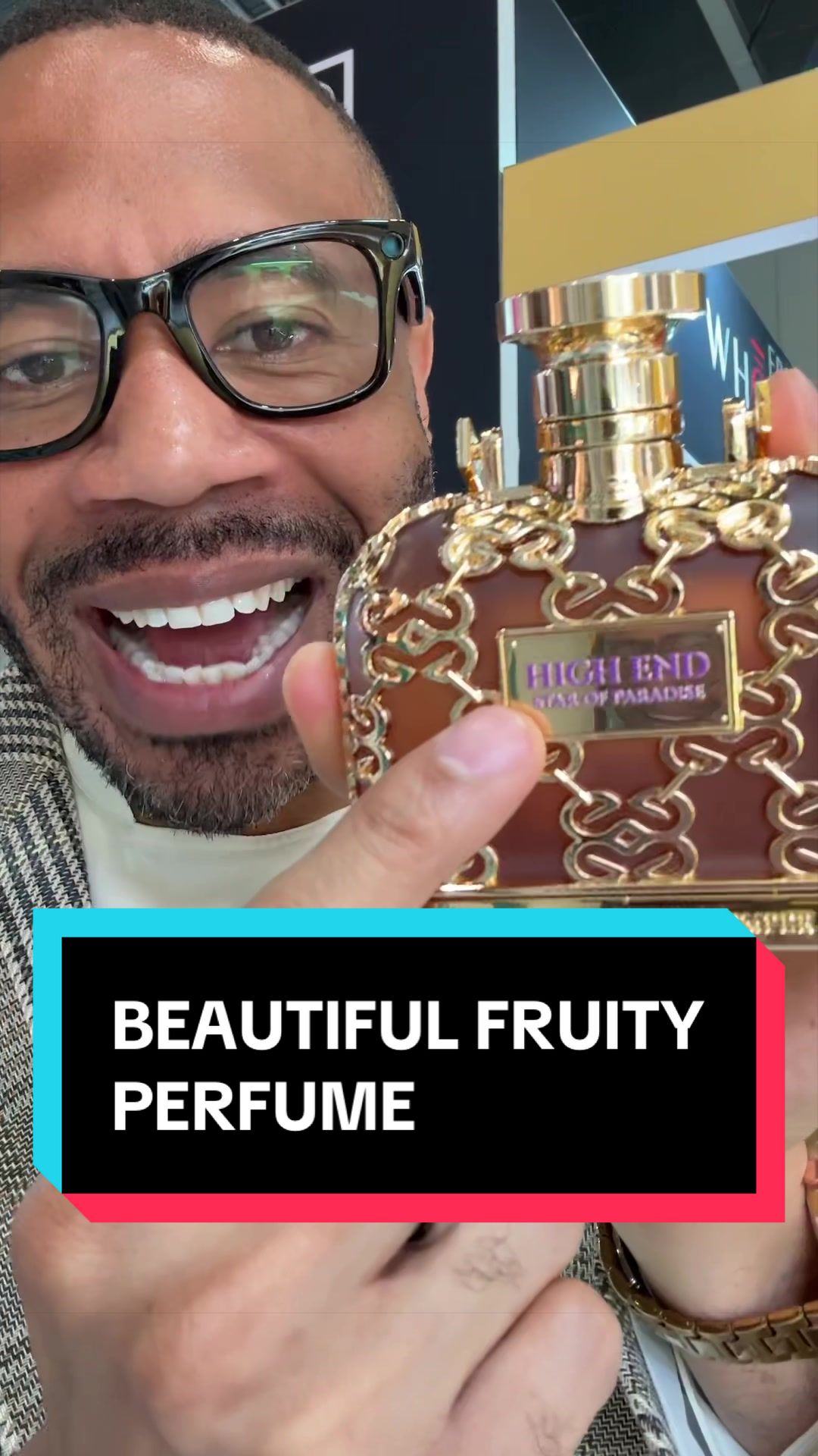 TikTok post by @garinflowers for OudLash. Caption reads: [...] note is Jasmine; base note is Amber.....
