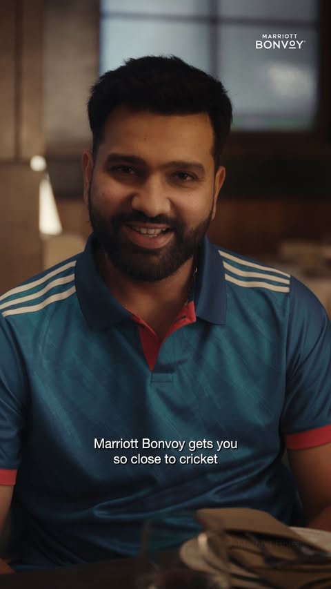 Instagram post by @rohitsharma45 for Marriott Bonvoy. Caption reads: @marriottbonvoy is bringing fans closer to....