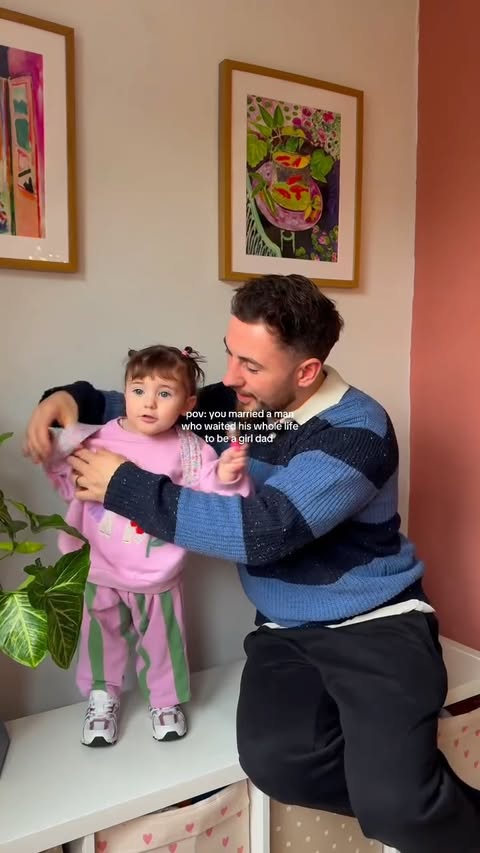 Instagram post by @fionasbishop for Next Press. Caption reads: Outfit of the day styled by dad 💫💫💫💫 #girldad....