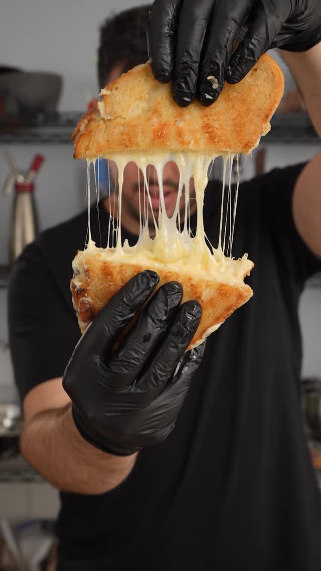 Instagram post by @noflakeysalt for Reynolds Brands. Caption reads: #ad Grilled cheese is just like steak, to get it....