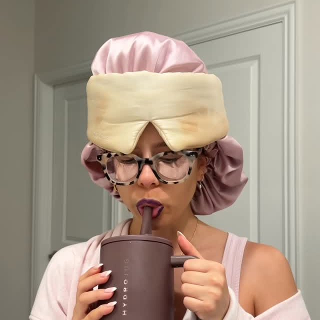 Instagram post by @elainamich for Wander Beauty. Caption reads: Asmr morning grwm 🤍 these are so fun imo lmk if....