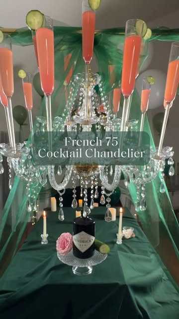 Instagram post by @spiritedla for HENDRICK'S GIN. Caption reads: [...] Hendrick’s French 75 (Serves 14).....