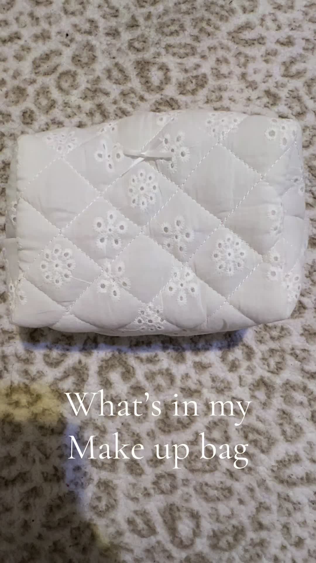 TikTok post by @kbaylee777 for NYX Professional Makeup HR. Caption reads: #makeupbags #whatsinmymakeupbag #whatsinmybag....