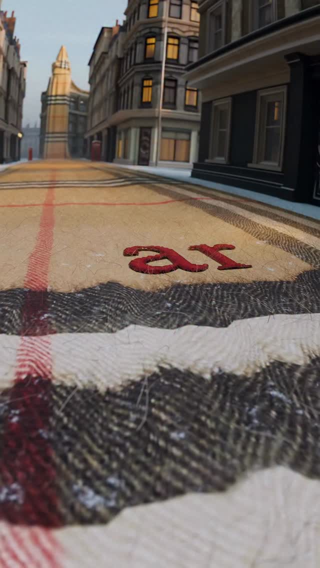 Instagram post by @reisingerandres for Burberry. Caption reads: A fly through London with @burberry #AD.