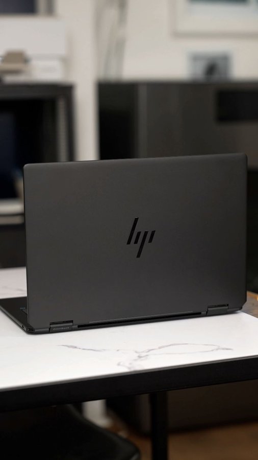 Instagram post by an influencer for HP. Caption reads: [...] productivity with the @hp OmniBook Ultra....