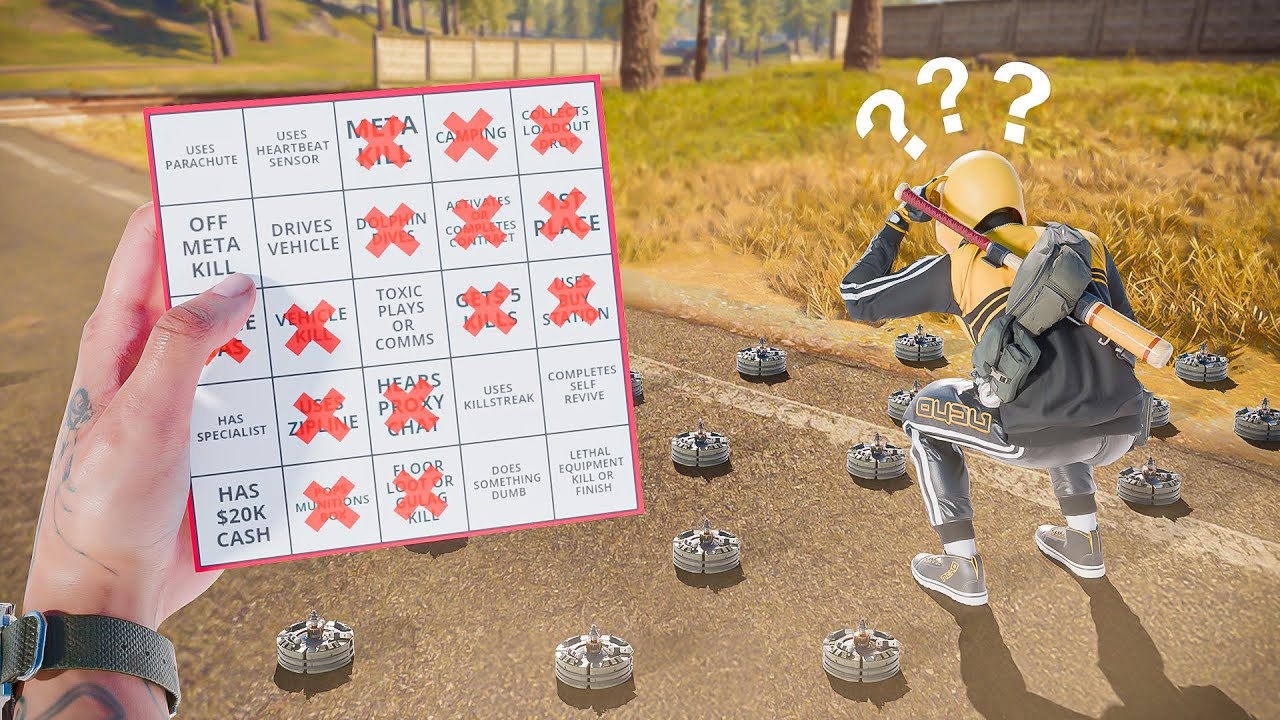 YouTube post by @MarleyThirteen for Sneak Energy. Caption reads: These Players Are OBLIVIOUS In WARZONE BINGO.