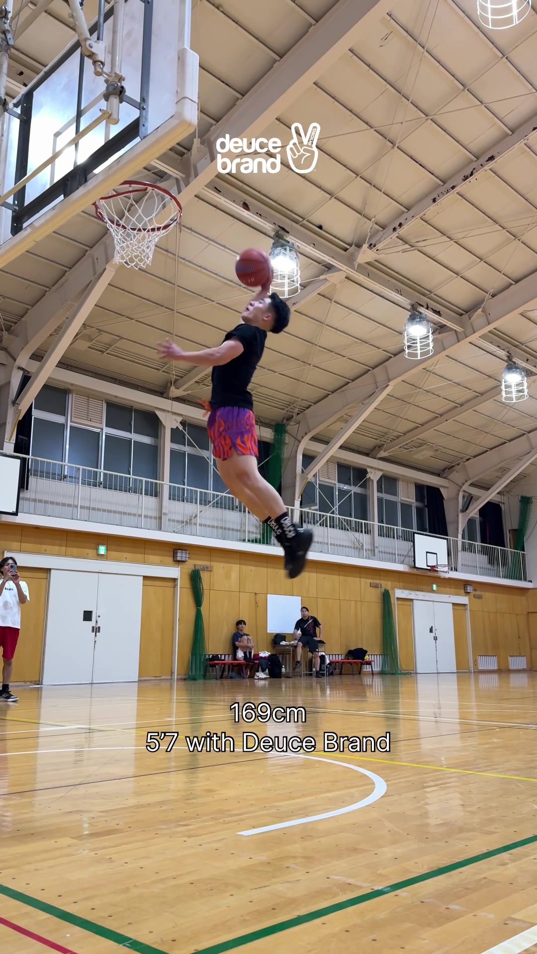 TikTok post by @kotakahashi.6 for Deuce Brand. Caption reads: [...] to dunk with no equipments AirKo x....