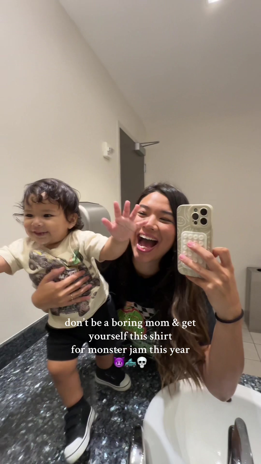 TikTok post by @jasminemona1 for Monster Jam. Caption reads: Who’s going to @Monster Jam this year?!? We’re....