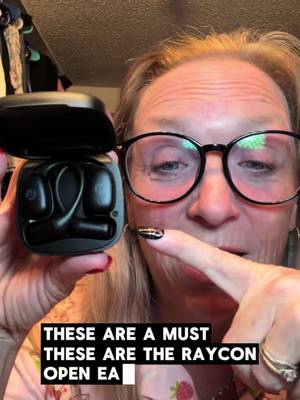 TikTok post by @anniemussettchand for Raycon. Caption reads: @RAYCON #raycon #earbuds #openearbuds [...].