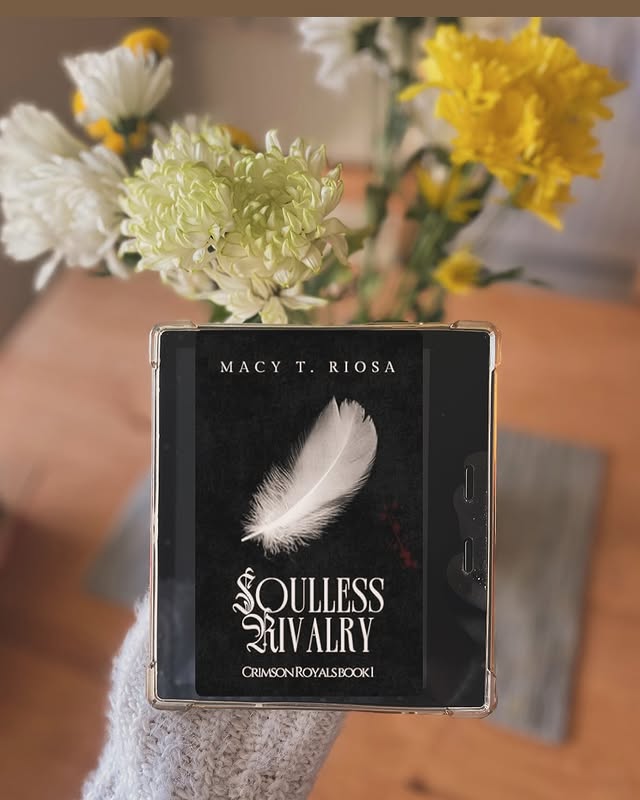 Instagram post by @_shannonslibrary_ for GoodGirlsPR. Caption reads: 🪶Soulless Rivalry | Macy T. Riosa 🪶 AD/PR....