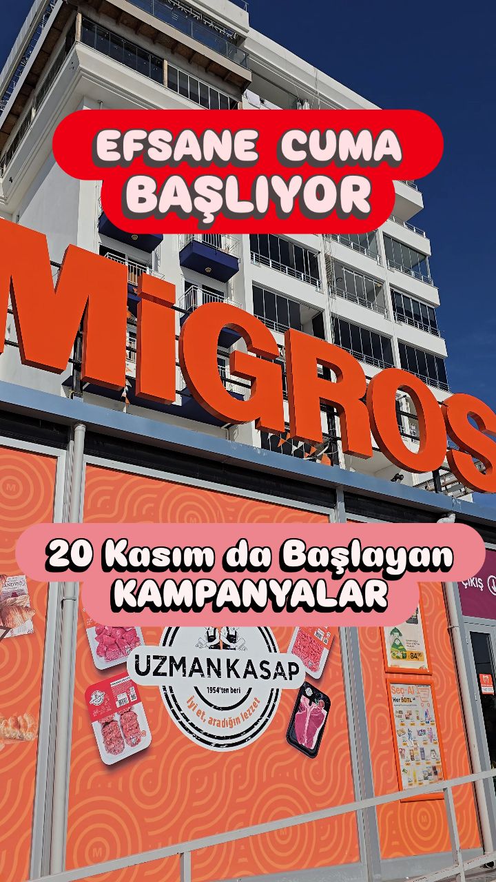 Instagram post by @indirimitakipedenadamheryerde for Migros. Caption reads: @migros_tr #kesfet #reklam değil #kesfetteyiz....