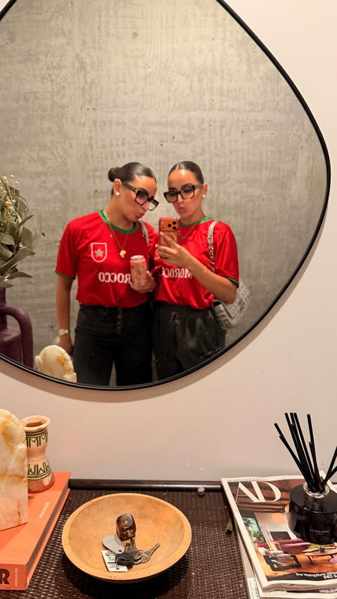 Instagram post by @bayoud_twins for TORRAS. Caption reads: [...] watching matches everywhere, and this....