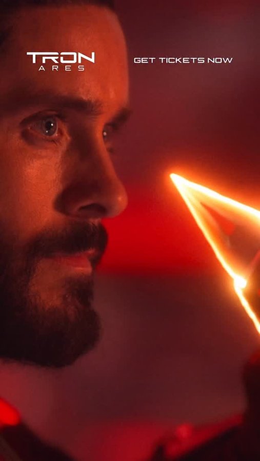 Instagram post by @jaredleto for Walt Disney Studios. Caption reads: In 10 days, the visually stunning world of Tron....