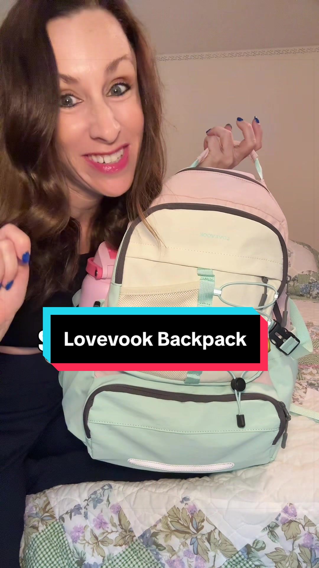 TikTok post by @love2mix72 for Lovevook. Caption reads: [...] money on those overpriced backpacks!....