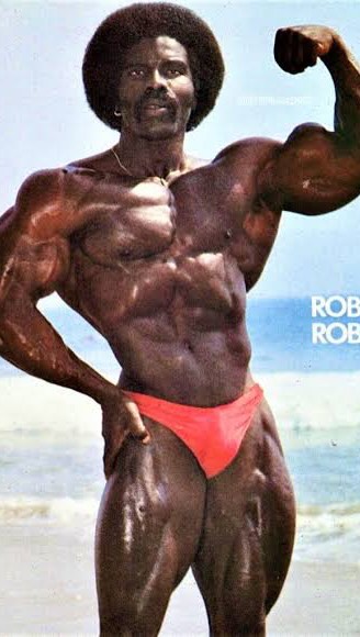 Instagram post by @golden_era_of_bodybuilding for FLEX Magazine. Caption reads: 🐐 #RealOGBodybuildingTV.