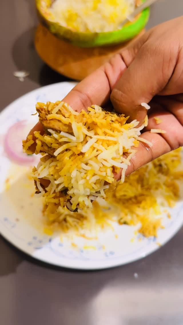 Instagram post by @visualbitesbybhav for Biryani By Kilo. Caption reads: [...] Biryani & Corn Sticks from Biryani by Kilo —....