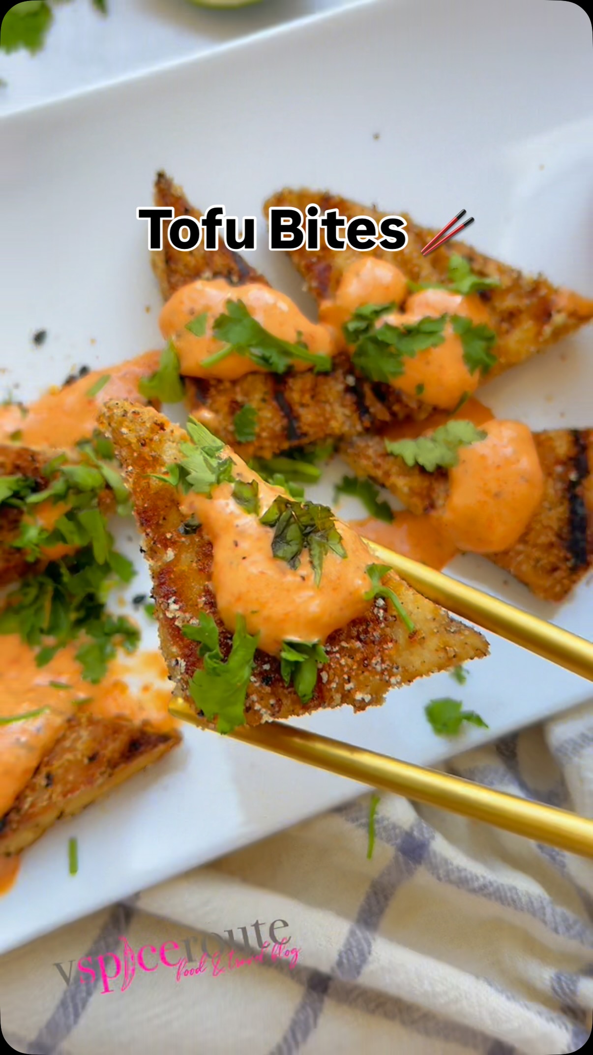 Instagram post by @vspiceroute for Nasoya. Caption reads: Protein packed thanksgiving appetizer 🥢 

If....