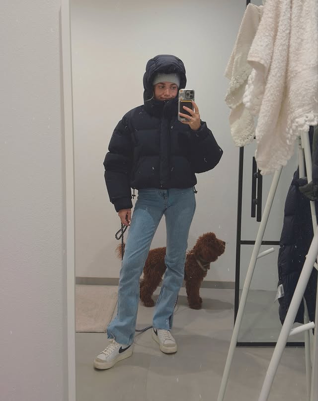 Instagram post by @katharinaannamaria for Tylko. Caption reads: back home & back to rearranging and redecorating....