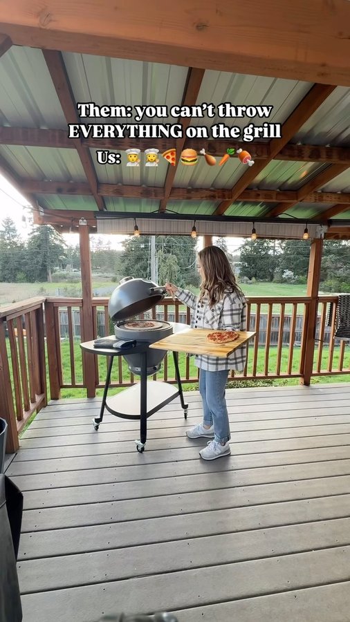 Instagram post by @gatheratthebooths for Sunjoy Life. Caption reads: [...] grill, endless possibilities! #ad The....